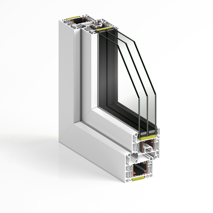 Sección del perfil Plania Passivhaus